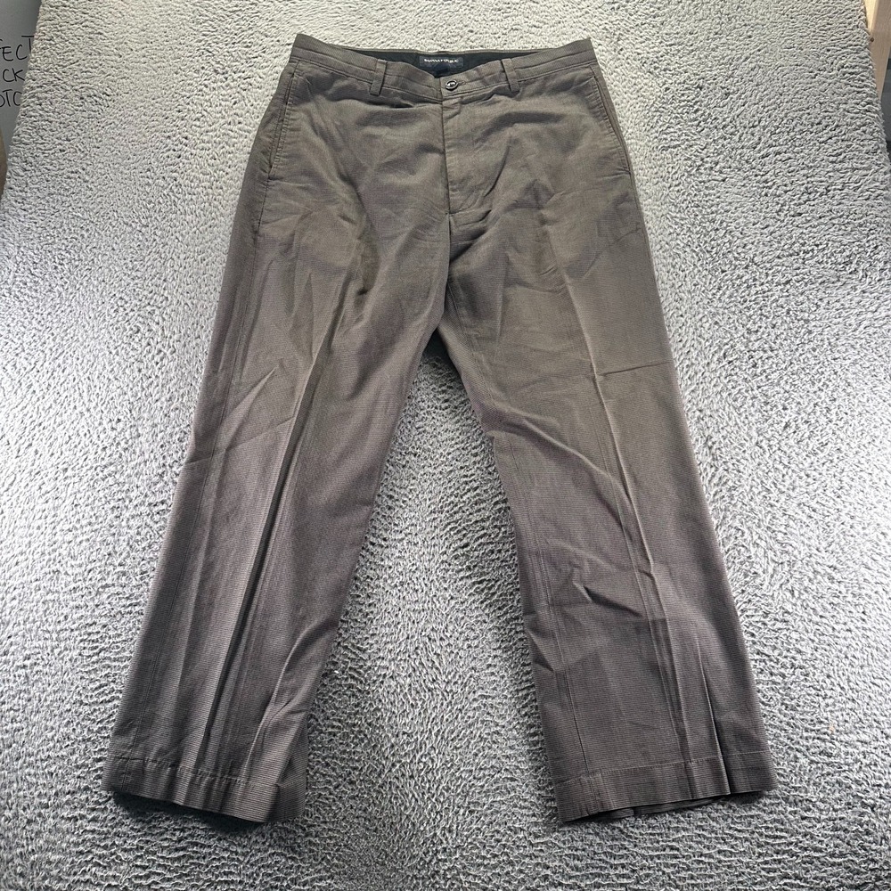 Banana‎ Republic Pant Mens 34x30 Brown Houndstooth Dress Formal Business Career